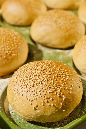 Bread in the oven imageの写真素材