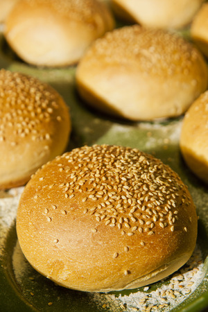 Bread in the oven imageの写真素材