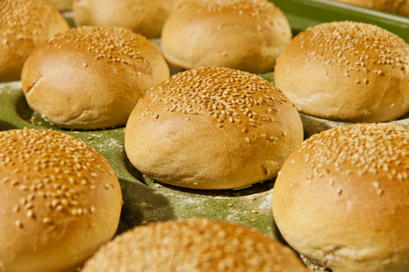 Bread in the oven imageの写真素材
