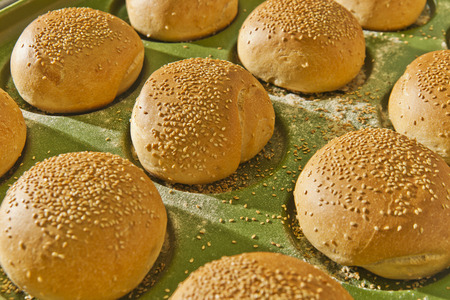 Bread in the oven imageの写真素材