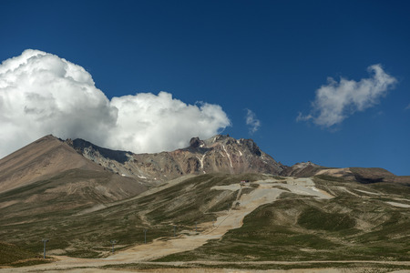 Snowy mountain Erciyes in Kayseri-Turkey. の写真素材