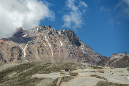 Snowy mountain Erciyes in Kayseri-Turkey. の写真素材