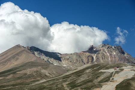 Snowy mountain Erciyes in Kayseri-Turkey. の写真素材
