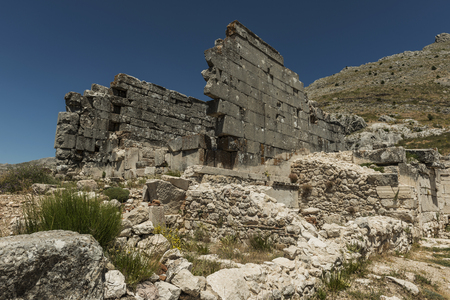 The Antonine Nymphaeum at Sagalassos Archaeological Site in Turkey was Excavated in 1994 and 1995.の写真素材