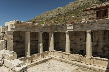 The Antonine Nymphaeum at Sagalassos Archaeological Site in Turkey was Excavated in 1994 and 1995. の写真素材