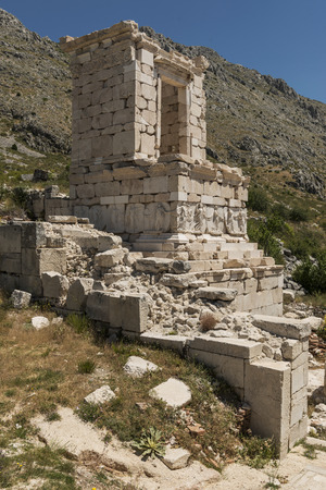 The Antonine Nymphaeum at Sagalassos Archaeological Site in Turkey was Excavated in 1994 and 1995. の写真素材