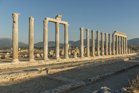Laodicea was the ancient metropolis of Phrygia Pacatiana, built on the river Lycus, in Anatolia. 2nd Century B.C.の写真素材
