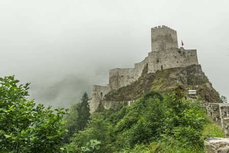 Zilkale (built in 14th century) is a medieval castle located in the Firtina Valleyの写真素材