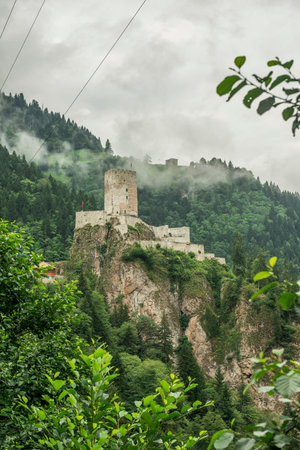 Zilkale (built in 14th century) is a medieval castle located in the Firtina Valleyのeditorial素材