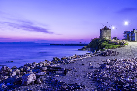 The beautiful coastal town of izmir Mordoganのeditorial素材