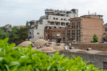 Beautiful panoramic view of Tbilisi, Georgiaの写真素材