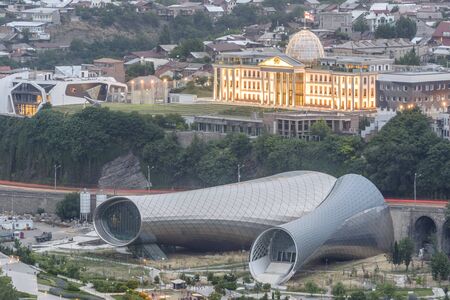 Beautiful panoramic view of Tbilisi, Georgiaの写真素材