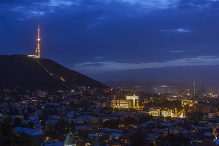 Beautiful panoramic view of Tbilisi, Georgiaの写真素材