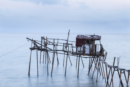 Tekirdag, sarkoy. Old Wood Pierの写真素材
