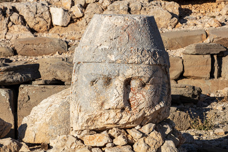 Statues on top of the Nemrut Mountain, in Adiyaman, Turkey