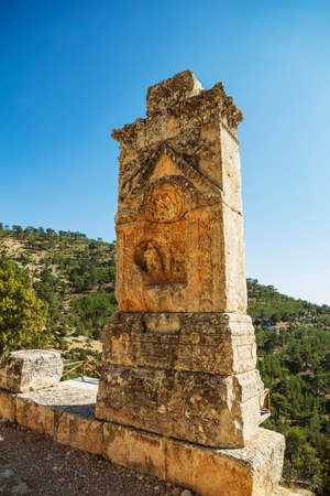 Alahan Monastery is a complex of fifth century buildings located in the mountains of Isauria in southern Asia Minor.Mut district of Mersin province,Turkey.の写真素材