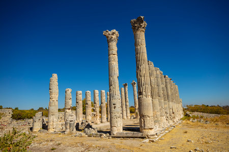 The Temple of Zeus of Diokaesareia ( Uzuncaburc ) Ancient City in Mersin, Turkeyの写真素材