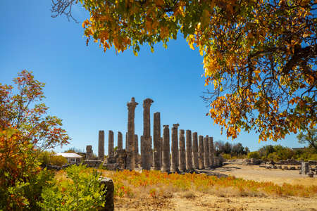 The Temple of Zeus of Diokaesareia ( Uzuncaburc ) Ancient City in Mersin, Turkeyの写真素材