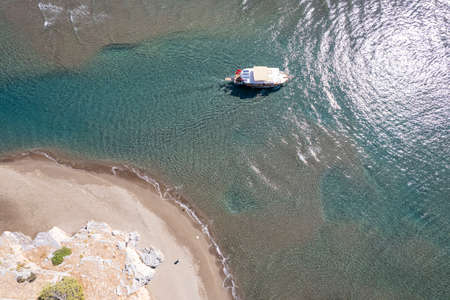 Rock-cut temple tombs in Kaunos Dalyan - Turkey (Turkish name; rock tombs) Ancient city of Kaunos, Dalyan valley, Turkey. Kaunos (Latin: Caunus) was a city of ancient Caria and in Anatoliaの写真素材