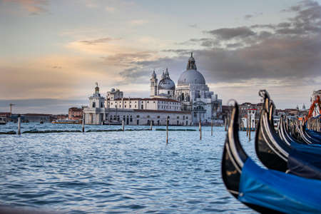 Island murano in Venice Italy. View on canal with boat and motorboat water. picturesque landscape.の写真素材