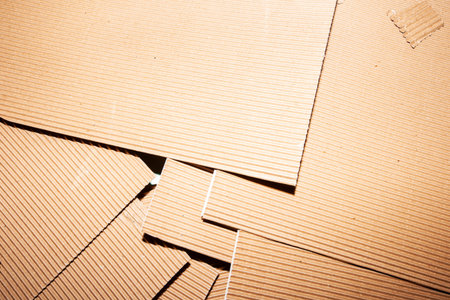 Cardboard box texture background. Cardboard boxes stacked on each other in different positions.