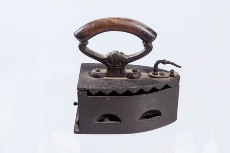 Old iron isolated on a white background. Clipping path included.の写真素材