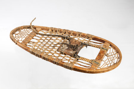 Traditional Thai style bamboo boat isolated on white background with clipping path.の写真素材