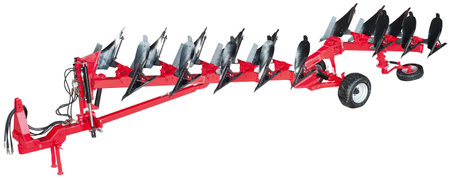 Modern agricultural machinery and equipment isolated on white background, clipping path includedの写真素材
