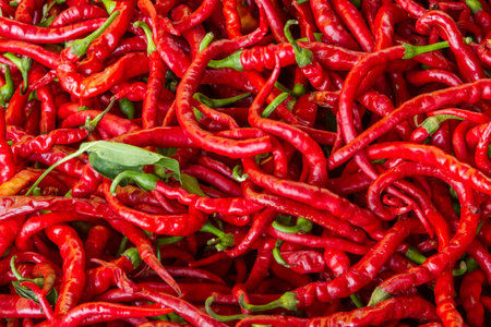 Red hot chili peppers background. Red chilli pepper background. top view