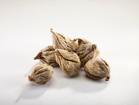 dried figs on white background. dried figs on white backgroundの写真素材