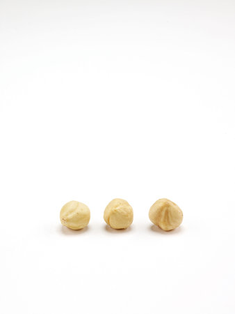 Hazelnuts on a white background. Isolated hazelnuts.