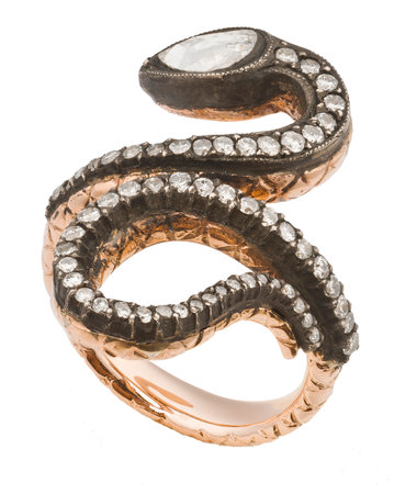 jewelry ring on a white background. studio pictureの写真素材