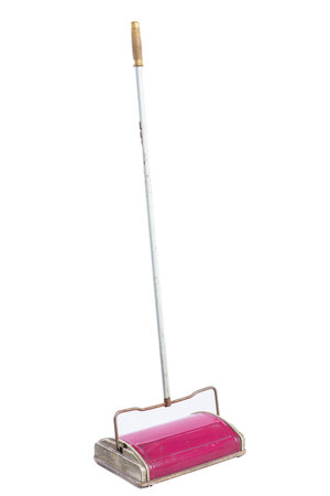 Vintage mop isolated on white background. Clipping path included.の写真素材