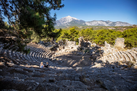 Phaselis ancient city and ruins Antalya Kemerの写真素材