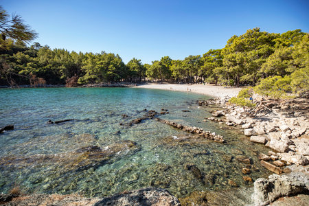Phaselis ancient city and ruins Antalya Kemerの写真素材