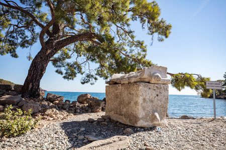 Phaselis ancient city and ruins Antalya Kemerの写真素材