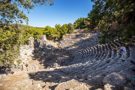 Phaselis ancient city and ruins Antalya Kemerの写真素材