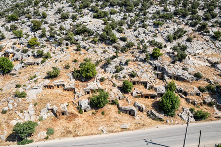 The Ancient Theater in Lmyra, Antalya.の写真素材