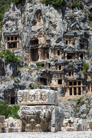 Ruins Myra Ancient City in Demre to Antalya, archaeology landmarks of Turkey.の写真素材
