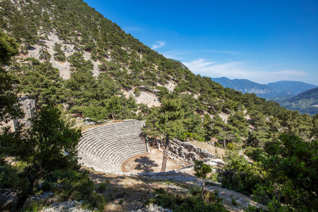 Arykanda is an Ancient City built on mountain terraces at an altitude of 1000 meters. The oldest remains and finds from the city date from the 6th or 5th century BCE. This is an amazing place to visitの写真素材