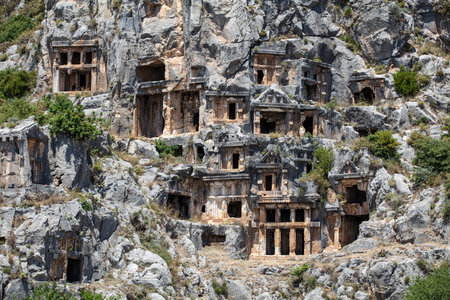 Ruins Myra Ancient City in Demre to Antalya, archaeology landmarks of Turkey.の写真素材