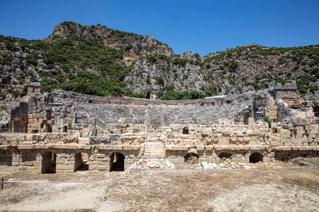 Ruins Myra Ancient City in Demre to Antalya, archaeology landmarks of Turkey.の写真素材
