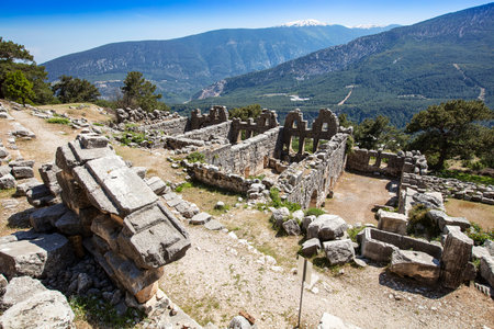 Arykanda is an Ancient City built on mountain terraces at an altitude of 1000 meters. The oldest remains and finds from the city date from the 6th or 5th century BCE. This is an amazing place to visitの写真素材