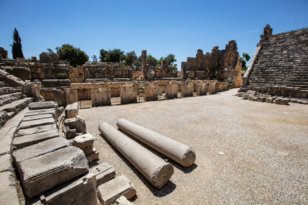 Ruins Myra Ancient City in Demre to Antalya, archaeology landmarks of Turkey.の写真素材