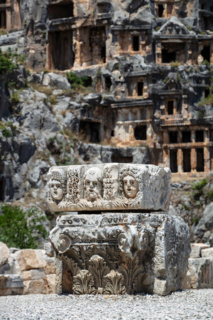 Ruins Myra Ancient City in Demre to Antalya, archaeology landmarks of Turkey.の写真素材