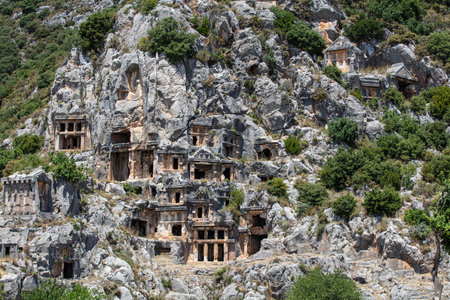 Ruins Myra Ancient City in Demre to Antalya, archaeology landmarks of Turkey.