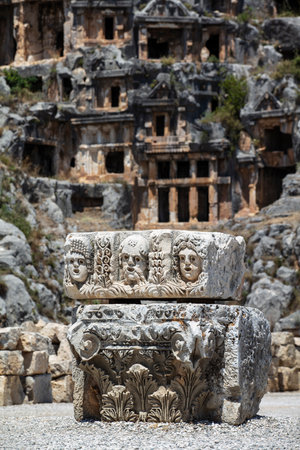 Ruins Myra Ancient City in Demre to Antalya, archaeology landmarks of Turkey.の写真素材