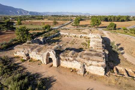 Evdirhan, selcuklu era camel caravans accommodation place. Termessos antique city, region of the very close. Antalya TURKEYの写真素材