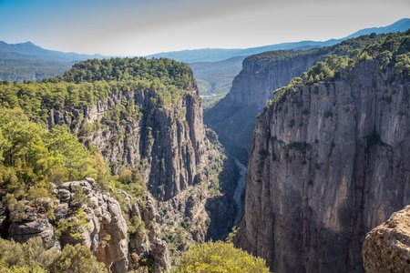 View of the gorge of the Verdon Gorge in Provence, Franceの写真素材