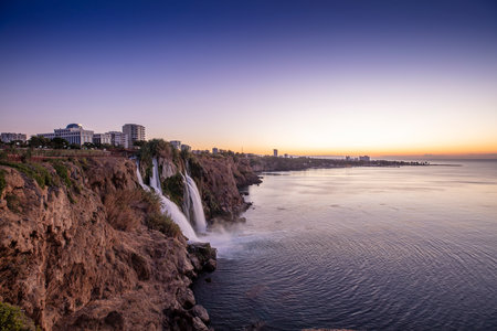 Düden Waterfall - Antalya It is written that Düden Waterfall was known as 'Iskender Waterfall' in ancient times. It is also known as Upper Düden Waterfall. The local name of the district where it isの写真素材
